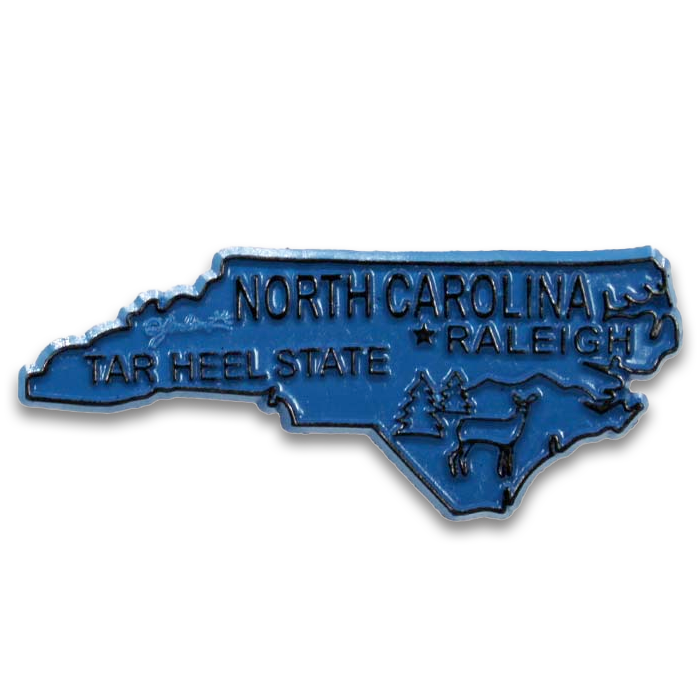 ノースカロライナ州 マグネット 2D 2色 / North Carolina Magnet 2D 2