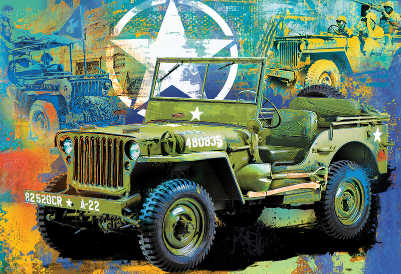 ミリタリージープ缶 550ピースパズル / Military Jeep Tin 550-piece puzzle