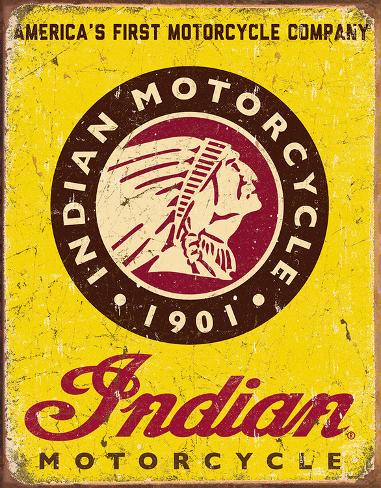Indian Motorcycles Since 1901 アメリカンインテリア ブリキ看板