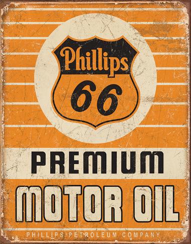 Tin Sign: Phillips 66 Premium Oil