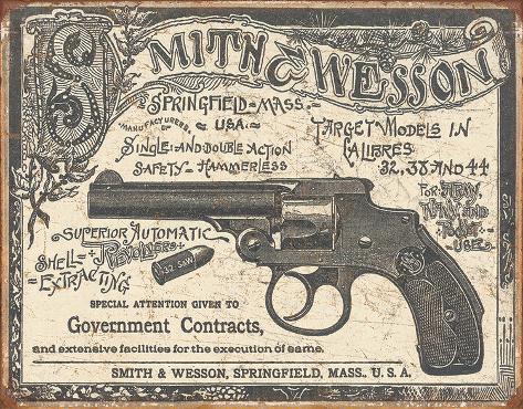 Tin Sign: S&W 1892 Contracts
