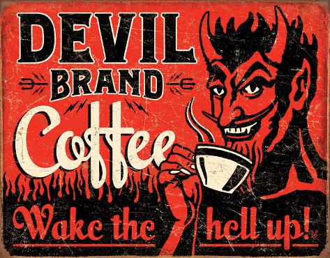 Tin Sign: Devil Brand Coffee