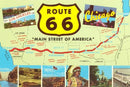 Map of Route 66 "MAIN STREET OF AMERICA" Art Print