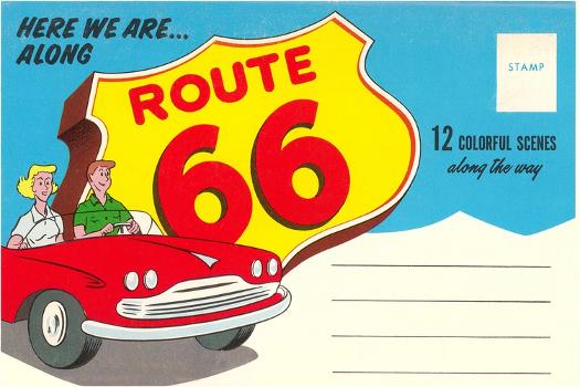 Postcard Folder, Route 66 アメリカンインテリア ポスター