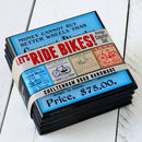 自転車に乗ろう！ ヴィンテージ自転車広告 コースターセット / Let's Ride Bikes! Vintage Bicycle Coaster Set