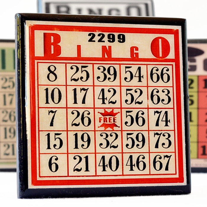 Bingo! Vintage Bingo Card Coaster Set