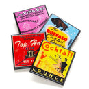 Classic Cocktail Lounge Drink Coaster Set