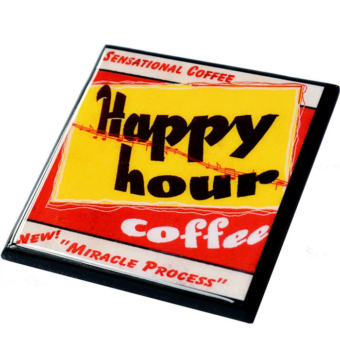 コーヒーなしではいられない！ ヴィンテージコーヒーラベル コースターセット / Not Without My Coffee! Vintage Coffee Label Coaster Set