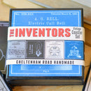 the Great Inventors: Patent Art Drink Coaster Set
