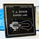 the Great Inventors: Patent Art Drink Coaster Set