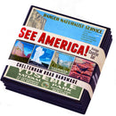 Vintage National Park Poster Drink Coaster Set