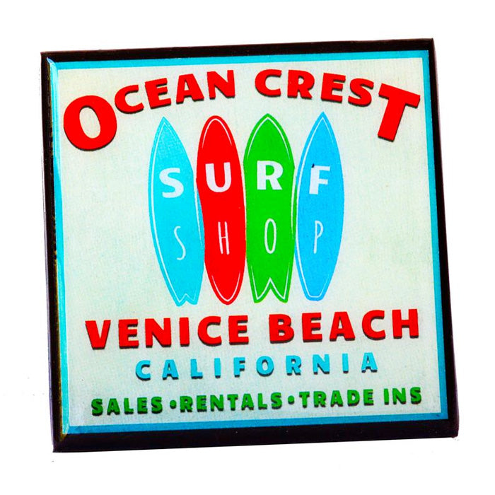 Surf's Up: クラシック サーフ ショップ ドリンク コースター セット / Surf'S Up: Classic Surf Shop Drink Coaster Set