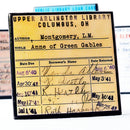 Vintage Library Card Coaster Set