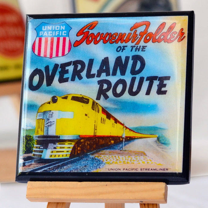 Vintage Railroad Train Drink Coaster Set