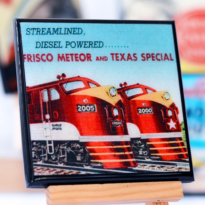 Vintage Railroad Train Drink Coaster Set
