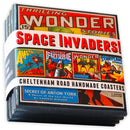 Space Invaders! Vintage Science Fiction Coaster Set