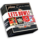 Lets Bowl! Vintage Bowling Coaster Set