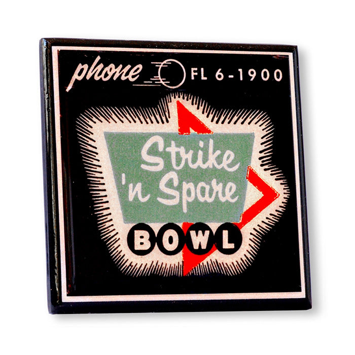 Lets Bowl! Vintage Bowling Coaster Set