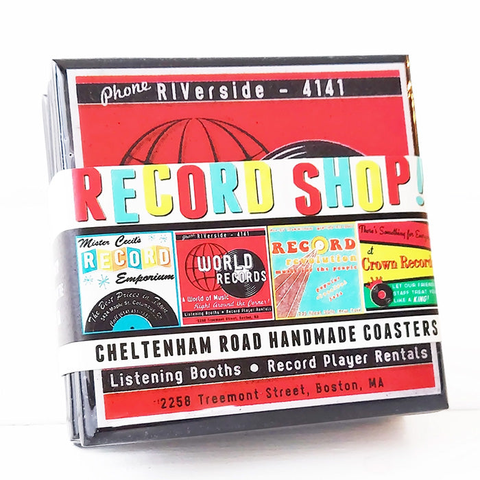 Classic Record Shop Drink Coaster Set
