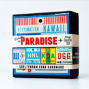 Ticket To Paradise Vintage Hawaii Airport Code Coaster