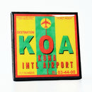 Ticket To Paradise Vintage Hawaii Airport Code Coaster