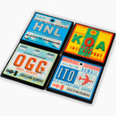Ticket To Paradise Vintage Hawaii Airport Code Coaster
