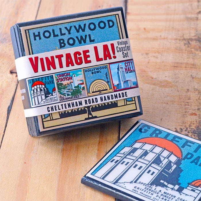 Vintage Los Angeles Drink Coaster Set