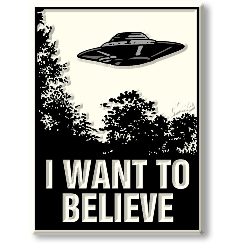 UFO "I Want to Believe" Poster Magnet, Made in the USA