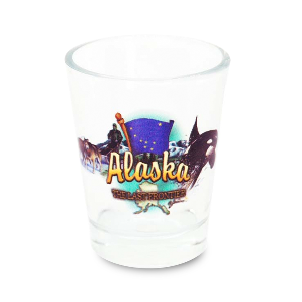 アラスカ州 ショットグラス（1.5oz）[州のアイコン] / Alaska Shot Glass Elements (1.5oz)