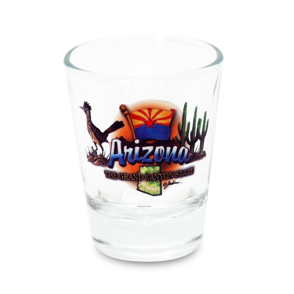 アリゾナ州 ショットグラス（1.5oz）[州のアイコン] / Arizona Shot Glass Elements (1.5oz)