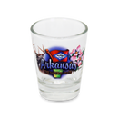 アーカンソー州 ショットグラス（1.5oz）[州のアイコン] / Arkansas Shot Glass Elements (1.5oz)