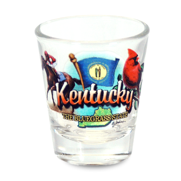 ケンタッキー州 ショットグラス（1.5oz）[州のアイコン] / Kentucky Shot Glass Elements (1.5oz)