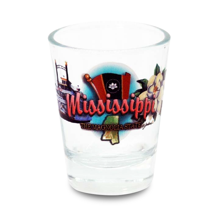 ミシシッピ州 ショットグラス（1.5oz）[州のアイコン] / Mississippi Shot Glass Elements (1.5oz)