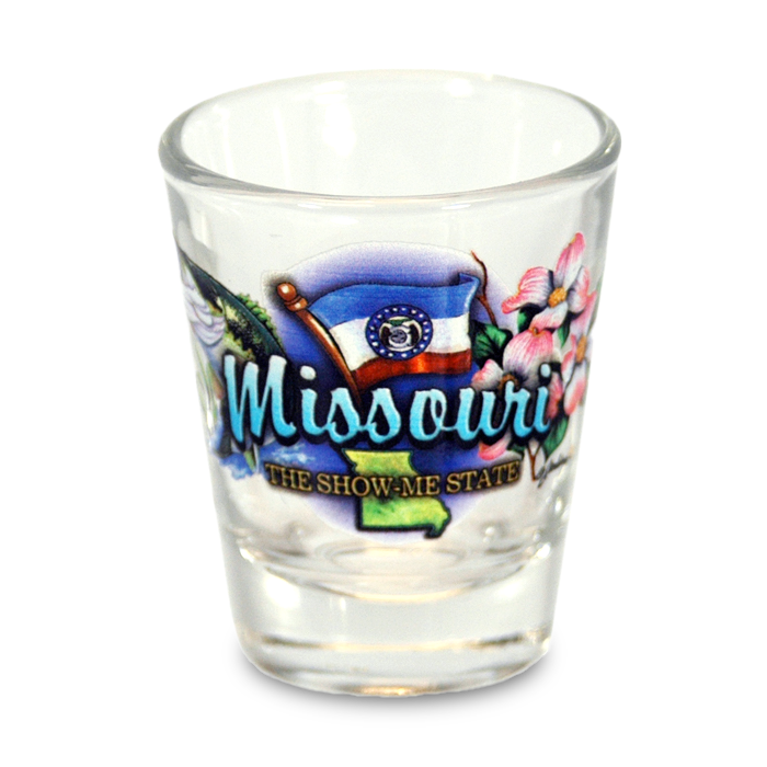 ミズーリ州 ショットグラス（1.5oz）[州のアイコン] / Missouri Shot Glass Elements (1.5oz)