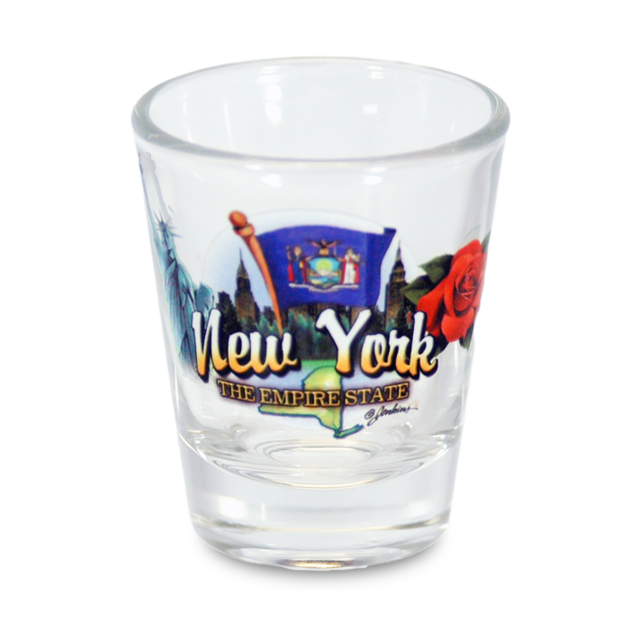 ニューヨーク州 ショットグラス（1.5oz）[州のアイコン] / New York Shot Glass Elements (1.5oz)