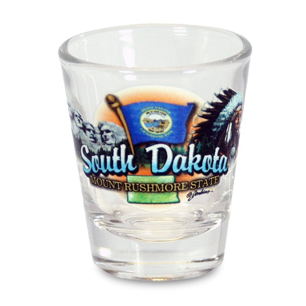 サウスダコタ州 ショットグラス（1.5oz）[州のアイコン] / South Dakota Shot Glass Elements (1.5oz)