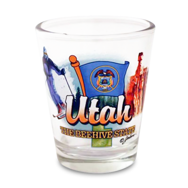 ユタ州 ショットグラス（1.5oz）[州のアイコン] / Utah Shot Glass Elements (1.5oz)