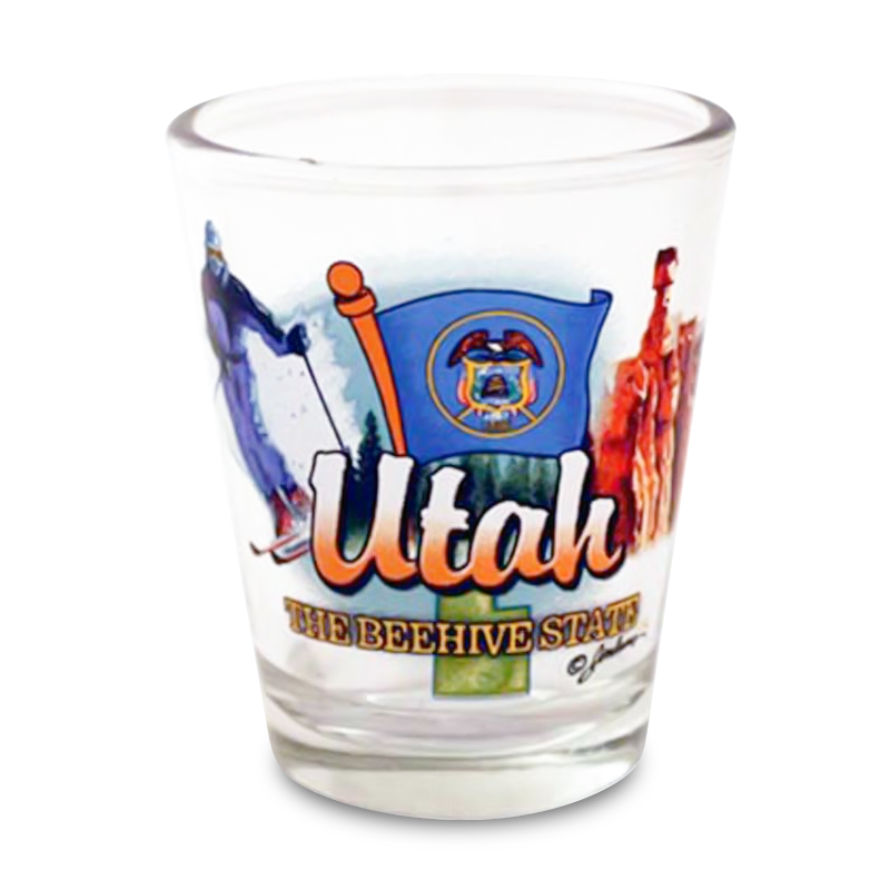 ユタ州 ショットグラス（1.5oz）[州のアイコン] / Utah Shot Glass Elements (1.5oz)