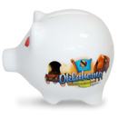 オクラホマ州 セラミック ピギーバンク ブタの貯金箱 / Oklahoma Elements Ceramic Piggy Bank