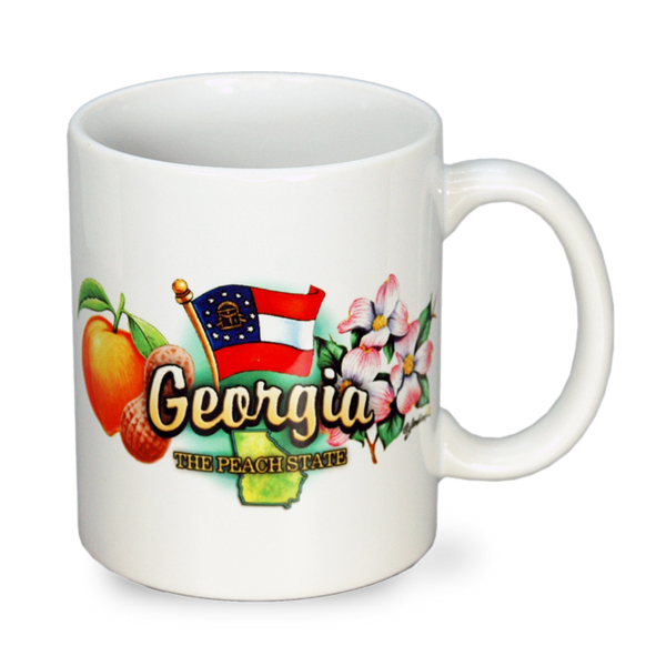 ジョージア州 マグカップ（11oz/325ml）[州のアイコン] / Georgia Mug Elements (11oz)