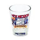 New Mexico Shot Glass State Map  (1.5oz)