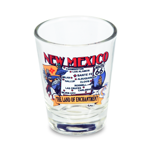 New Mexico Shot Glass State Map  (1.5oz)