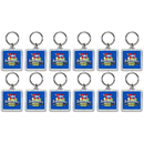 アーカンソー州 キーホルダー [地図と旗] / Arkansas Keychain Lucite Map & Flag