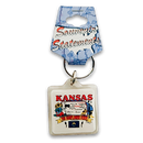 Kansas Keychain Lucite State Map