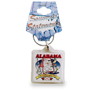 Alabama Keychain Lucite State Map