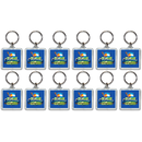 Colorado Keychain Lucite Map & Flag