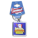 Iowa Keychain Lucite Map & Flag