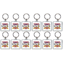 Tennessee Keychain Lucite State Map