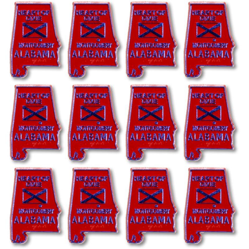 アラバマ州 マグネット 2D 2色 / Alabama Magnet 2D 2 color