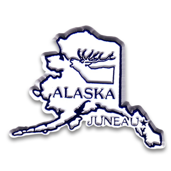 アラスカ州 マグネット 2D 2色 / Alaska Magnet 2D 2 color